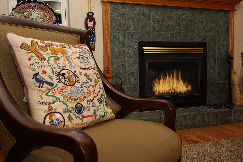 Fireplace at McCaffrey House Bed & Breakfast Inn