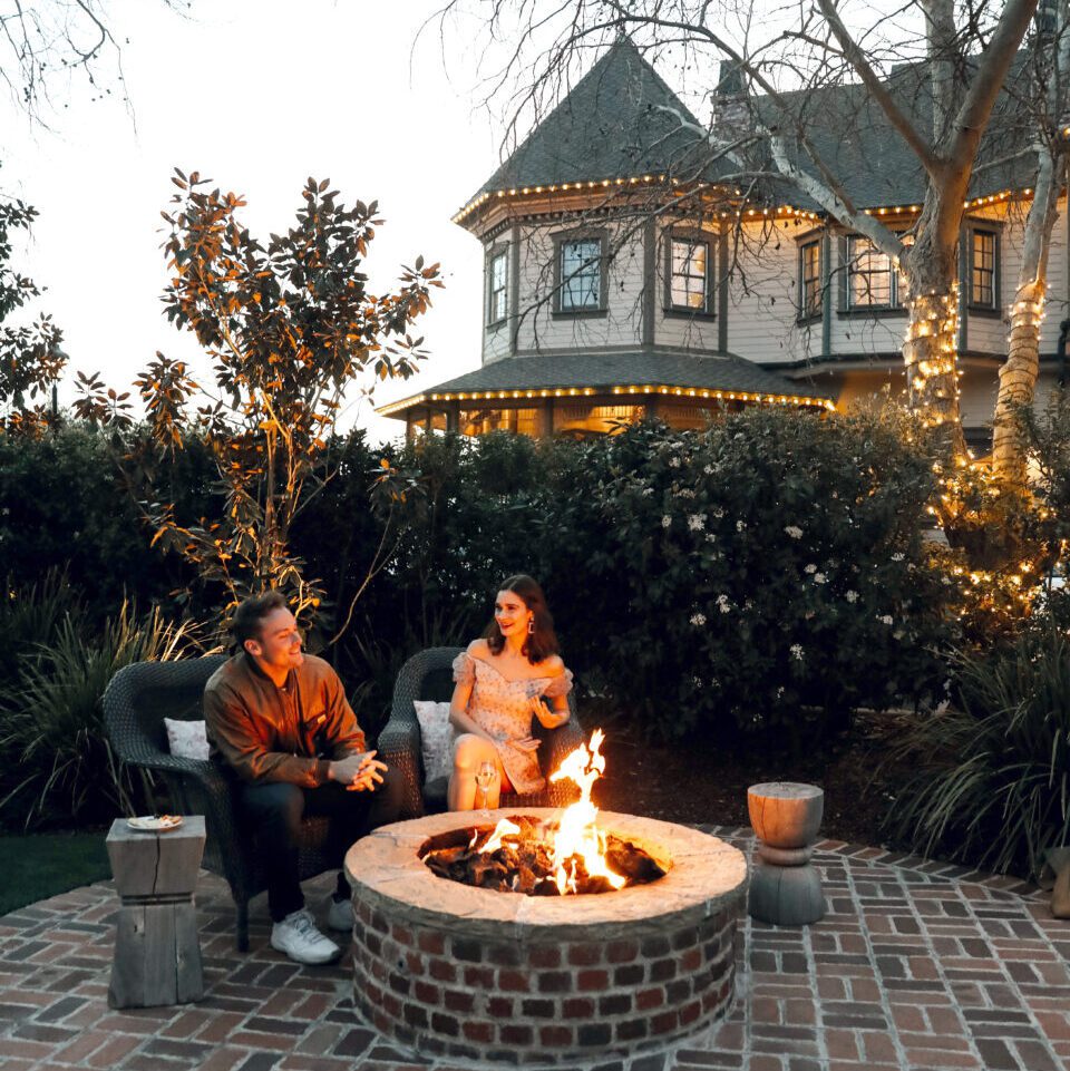 outdoor fire pit at The Genevieve