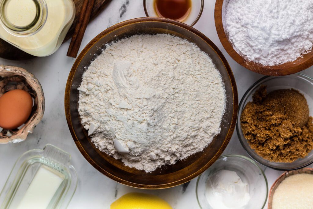 Ingredients for Alegria Oceanfront Inn’s Cinnamon Bun Scones