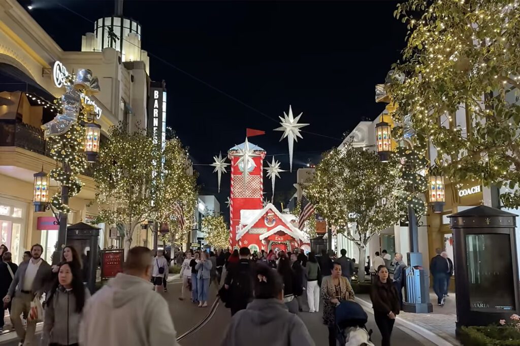 The Grove decorated for the holidays