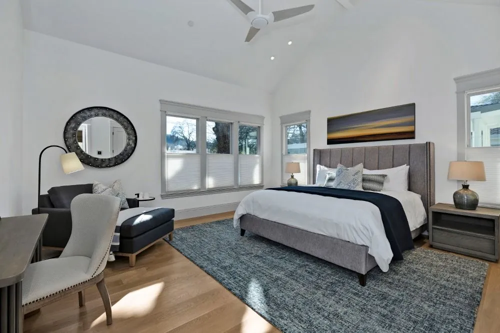 One of two bedrooms in the main house at The Atlas