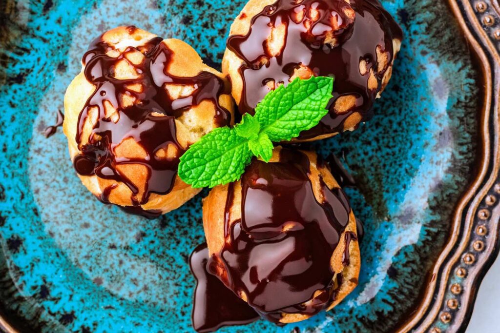 Blue Wing Profiteroles