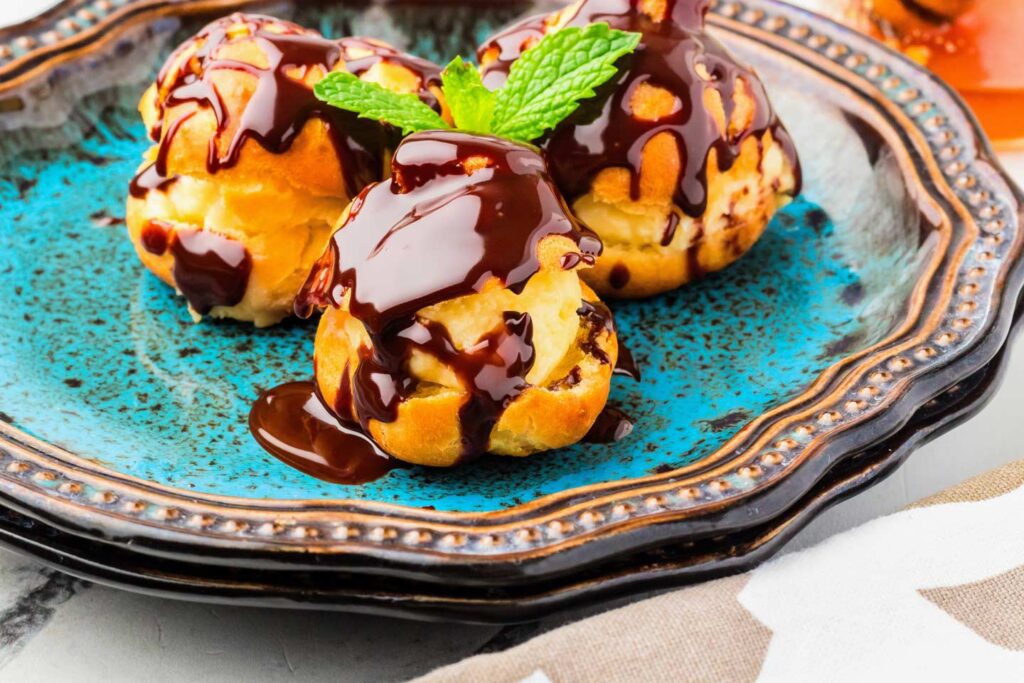 Blue Wing Profiteroles