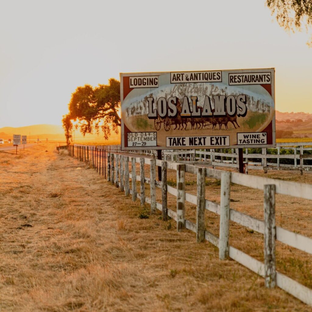 Vintage billboard for Los Alamos