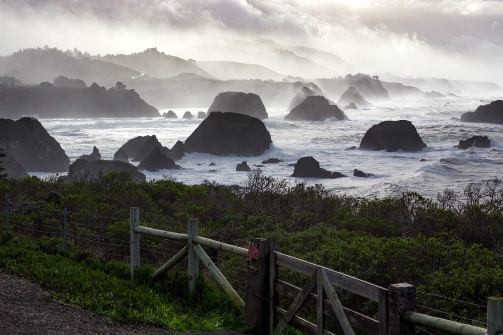 Stormy winter skies on the Mendocino Coast