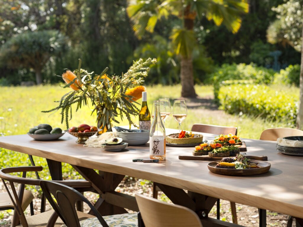 Garden dining at Terra at The Steward