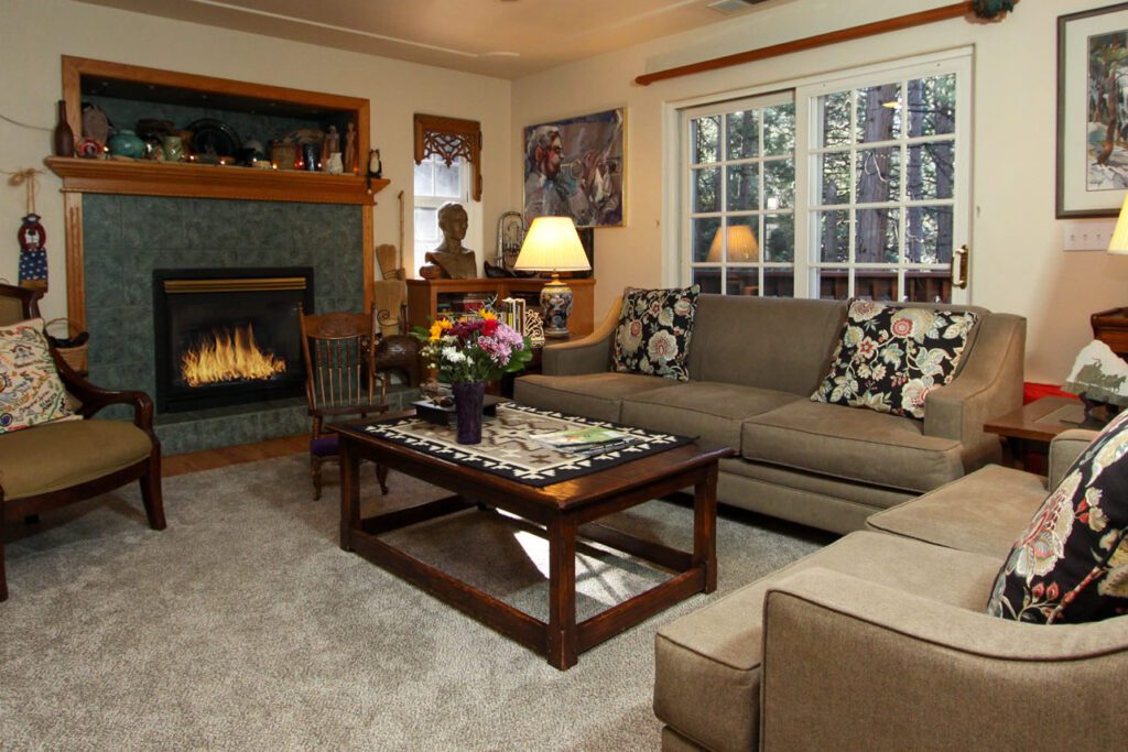 The living room of the McCaffrey House